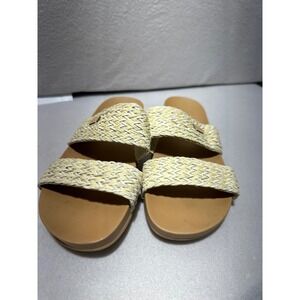Reef Woven Sandals Slides Casual Comfort Slip On‎ Shoes Neutral Size 7